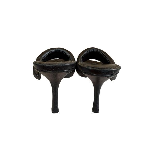 Bottega Veneta Lido 90 Black Quilted Leather Sandals Heels Size 38.5 - Picture 9 of 12